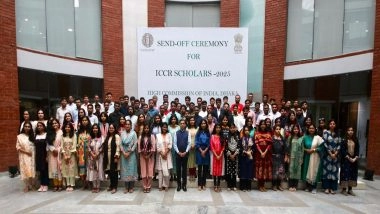 World News | High Commission of India Hosts Send-off Ceremony for 2025 Batch of ICCR Scholars
