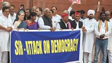 India News | Opposition Leaders to Protest Against SIR in Parliament Complex Today