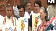 India News | INDIA Bloc Continue Protest Against Bihar SIR, Labourers' Arrest at Parliament Makar Dwar; Congress Leaders Join in
