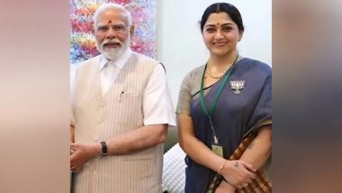 India News | Khushbu Sundar Appointed as Tamil Nadu BJP Vice President