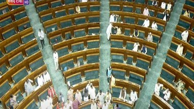 India News | Parliament Monsoon Session: Both Houses Adjourned Amid Protests by Opposition