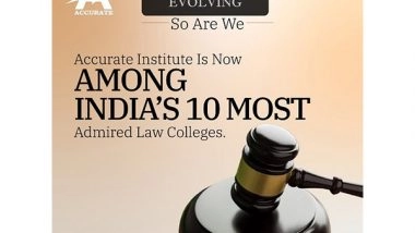 Business News | Accurate College of Law Recognised Among India's Top 10 Most Admired Law Institutions