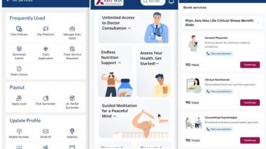 Business News | Axis Max Life Insurance Launches All-in-One App with Wellness Benefits for Enhanced Customer Experience