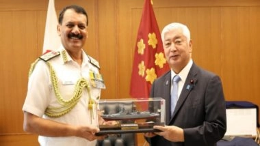 World News | Navy Chief Admiral Dinesh K Tripathi Meets Japan Defence Minister General Nakatani