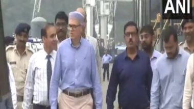 India News | Gujarat: J-K CM Omar Abdullah Visits Sardar Sarovar Dam in Kevadia