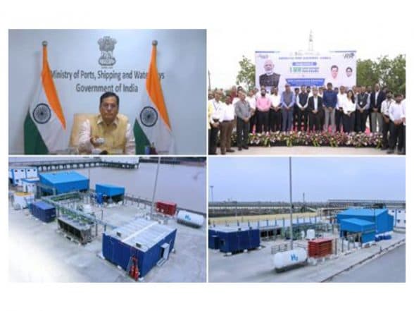 Business News | Indigenously Built 1 MW Green Hydrogen Plant Commissioned at Kandla Port by Sarbananda Sonowal