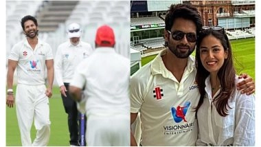 Entertainment News | Shahid Kapoor Spends Day Playing Friendly Cricket at Lord's, Wife Mira Rajput Cheers from Stands