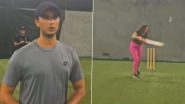 Abhishek Sharma&rsquo;s Sister Dr Komal Sharma Smashes Lofty Cricket Shots Off His Bowling in Fun Clip Every Desi Sibling Can Relate To (Watch)