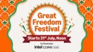 Amazon Great Freedom Festival 2025 Sale Begins on July 31, 2025 for Amazon Prime Members; Early Access To Offer Discounts on Smartphones, Laptops and Other Products