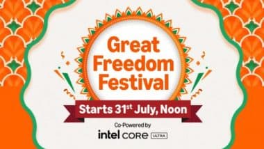 Amazon Great Freedom Festival 2025 Sale Begins on July 31, 2025 for Amazon Prime Members; Early Access To Offer Discounts on Smartphones, Laptops and Other Products