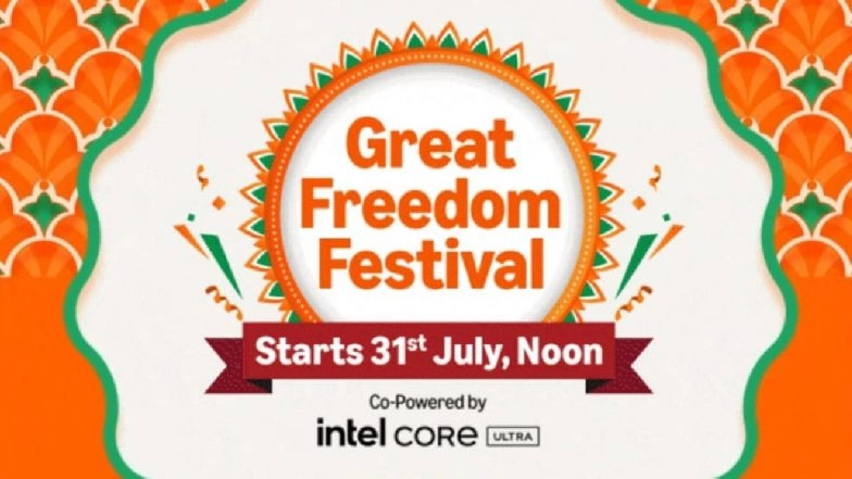 Amazon Great Freedom Festival 2025 Sale Begins on July 31 for Amazon Prime Members; Early Access To Offer Discounts on Smartphones, Laptops and Other Products