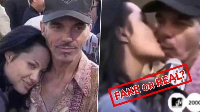 Fact Check: Did Angelina Jolie and Husband Billy Bob Thornton Smooch During MTV Red Carpet Interview, or Is It AI-Generated Deepfake Video? (Watch)