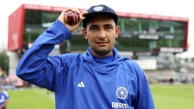 Anshul Kamboj Makes His International Debut, Pacer Awarded Test Cap No 318 By Deep Dasgupta Ahead of IND vs ENG 4th Test 2025 (See Pics)