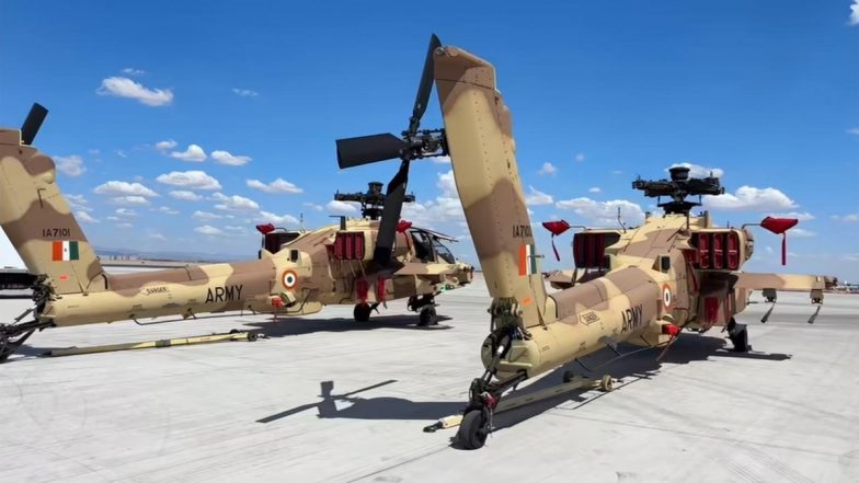 Three AH-64E Apache Attack Helicopters From US Land in Hindon