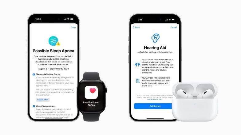 Apple Rolls Out Hearing Test and Hearing Aid on AirPods Pro 2 and Sleep Apnea Notifications on Apple Watch to More Countries; Check Details
