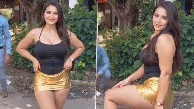 Archita Phukan Viral Video in 'The Golden Skirt'! Babydoll Archi Shares Bizarre Instagram Reel With a Man With Blurred Face in the Background