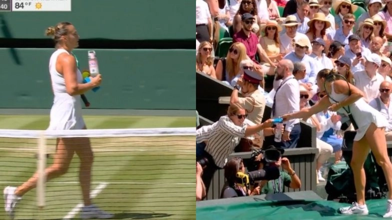 Aryna Sabalenka Offers Water, Ice Pack to Fans Struggling With Heat During Her Wimbledon 2025 Semi-Final Match Against Amanda Anisimova (Watch Video)