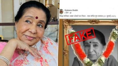 Fact Check: Is Asha Bhosle Dead or Alive? Legendary Indian Playback Singer's Death News Goes Viral, Son Anand Bhosle Refutes Rumours of Her Death
