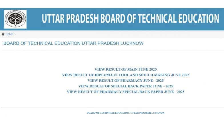 BTEUP Even Semester Result 2025 Out at bteup.ac.in: June Exam Results for Main, Diploma, Pharmacy, and Back Papers Declared, Get Direct Link and Know Steps To Download Marksheet