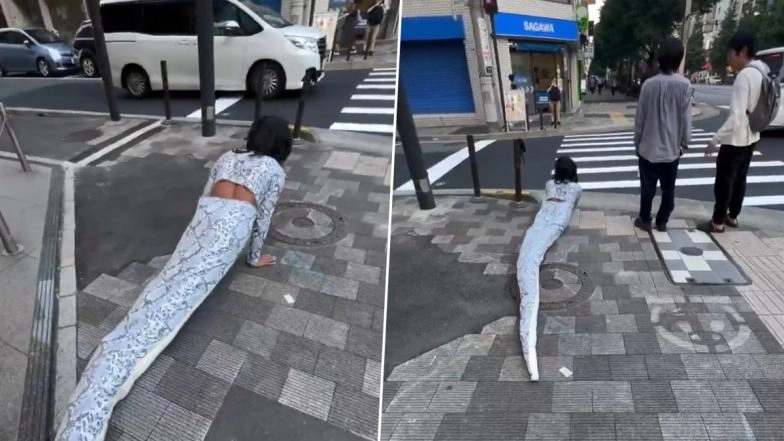 Man ‘Transforms Into’ Snake, Slithers Through Japan Streets: Brazilian Influencer Júnior Caldeirão’s Viral Video Sparks Curiosity Online!