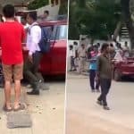 Accident Caught on Camera in Chhatrapati Sambhajinagar: Speeding Car Rams Into People Outside Kala Ganpati Temple in CIDCO Area, 5 Injured; Terrifying Videos Surface
