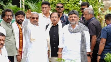 ‘What Option I Have? Have to Stand by Him’, Says DK Shivakumar on Siddaramaiah’s 5 Years As Karnataka CM Statement (Watch Video)