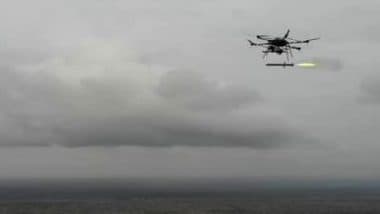 DRDO Conducts Successful Flight Trials of Unmanned Aerial Vehicle Launched Precision Guided Missile-V3 (Watch Video)
