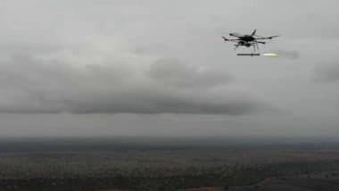 DRDO Test-Fires Drone-Launched Guided Missile at Kurnool; Rajnath Singh Says &lsquo;Indian Industry Is Ready to Produce Critical Defence Technologies&rsquo;