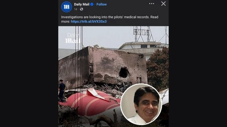 Daily Mail's 'Did 'Depressed' Air India Pilot Deliberately Crash Plane' Report Gets Backlash: Netizens Demand Action Against Publication Over Unverified News