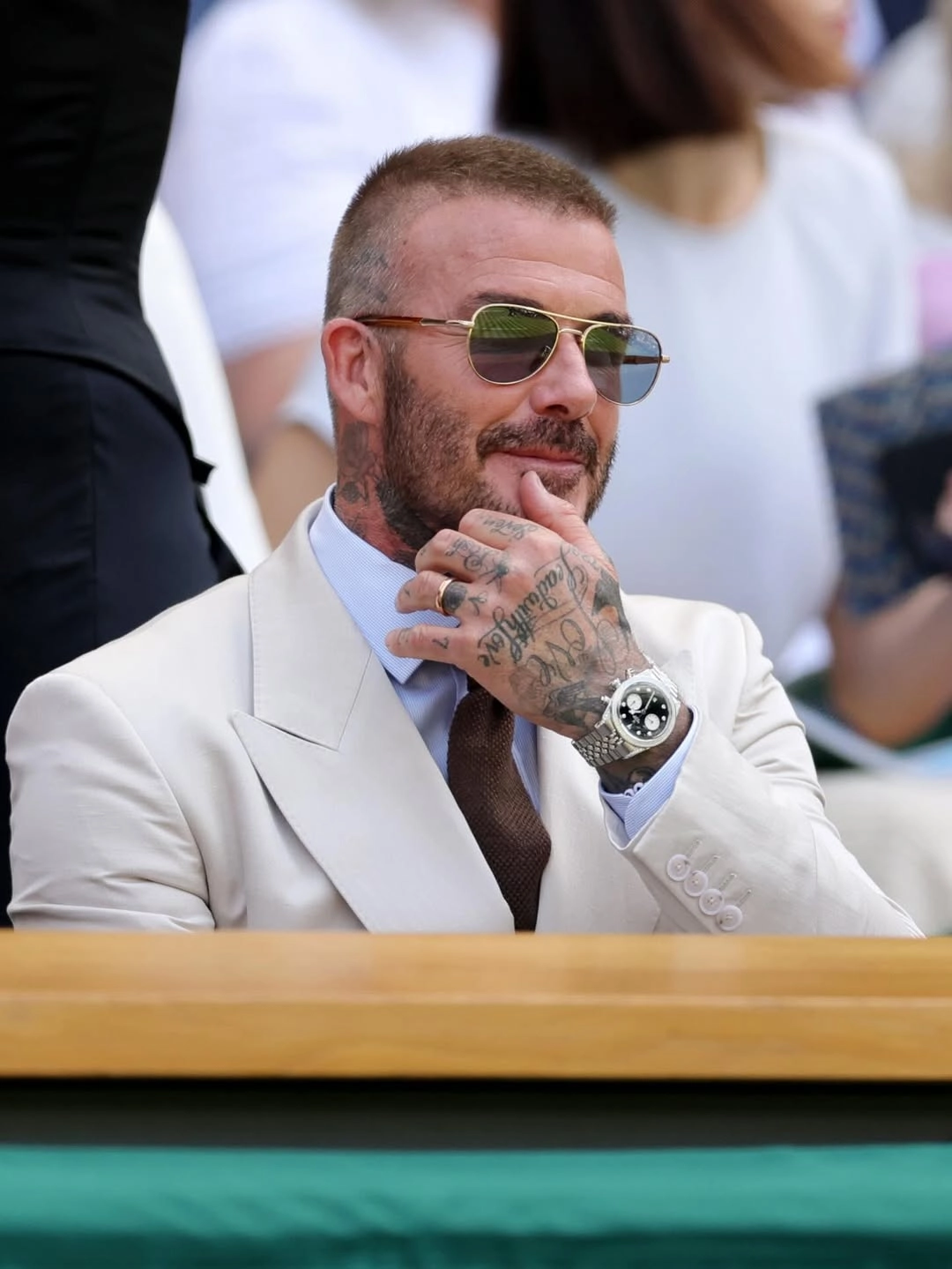 David Beckham Joins Celebrity Guests at Wimbledon 2025 Courtside
