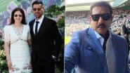 Deepak Chahar With His Wife Jaya, Former Team India Coach Ravi Shastri Attend Wimbledon 2025 to Witness Carlos Alcaraz vs Cameron Norrie Clash (See Pic)