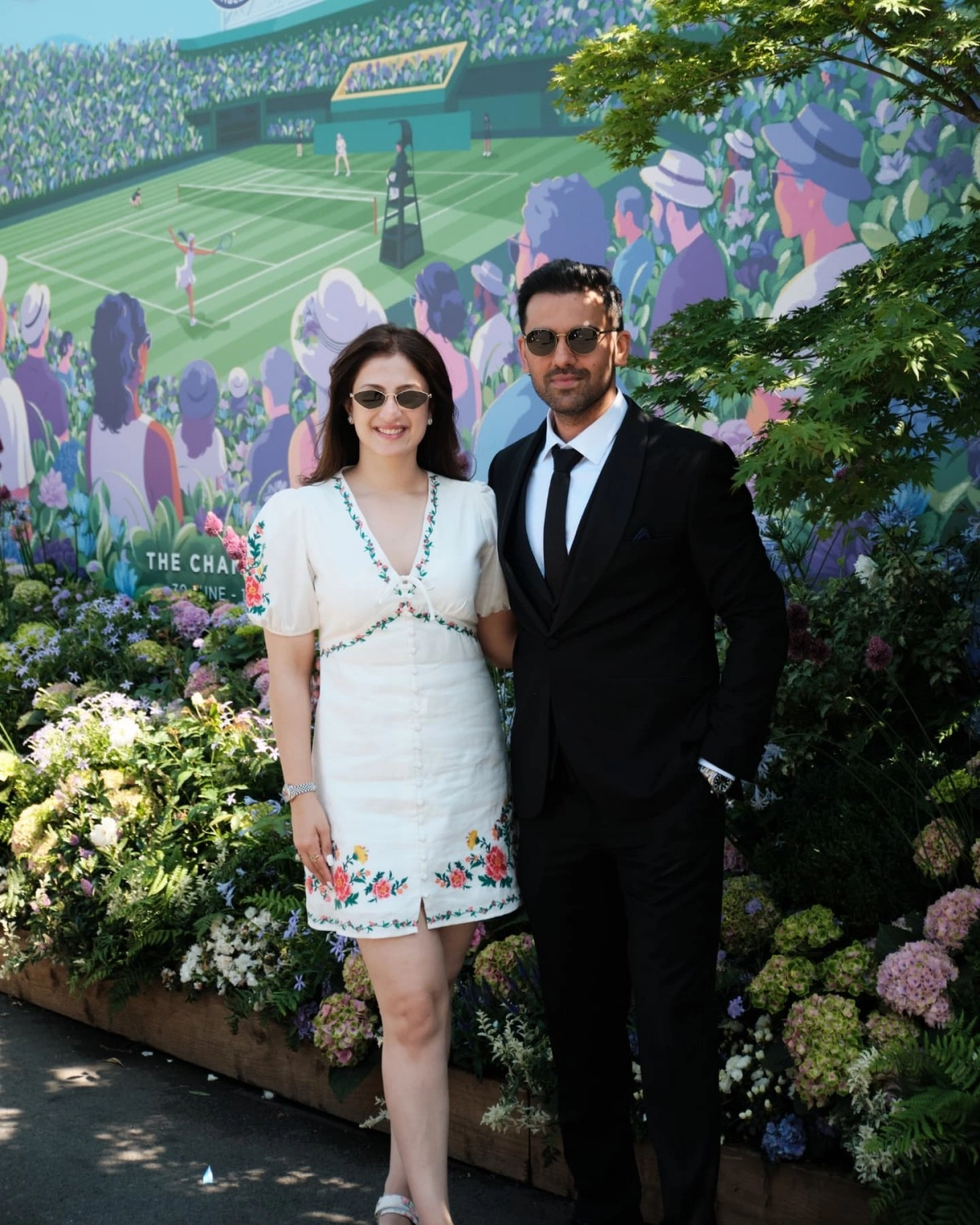 Deepak Chahar and Jaya Bhardwaj Make a Stylish Appearance at Wimbledon 2025