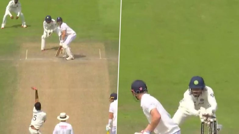 Dhruv Jurel Pulls Off Sharp Stumping on Washington Sundar’s Delivery To Dismiss Harry Brook During IND vs ENG 4th Test 2025 (Watch Video)