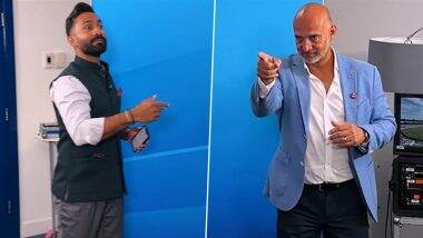 Commentators Dinesh Karthik and Mark Butcher Play Cricket Charades In Studio; Experts Enjoy Time Mimicking Actions of Cricketers Ahead of IND vs ENG 3rd Test 2025 (Watch Video)