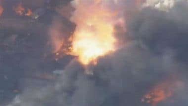 California Blast: Fireworks Facility Explosion Triggers Massive Fire in Yolo County’s Esparto, Blaze Initially Mistaken for Plane Crash (See Pics and Videos)