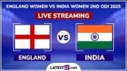 England Women vs India Women Live Streaming Online, 2nd ODI 2025: How To Watch ENG-W vs IND-W Cricket Match Free Live Telecast on TV?