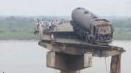 Gambhira Bridge Collapse: Bridge on Mahisagar River Connecting Vadodara and Anand Collapses in Gujarat's Padra, Viral Video Shows Truck Hanging on Flyover