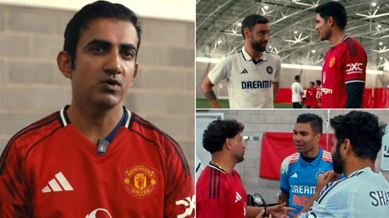 Team India Meets Manchester United: Gautam Gambhir, Shubman Gill, Kuldeep Yadav Share Experience Of Conversations With Ruben Amorim, Casemiro and Other Star Footballers (Watch Video)