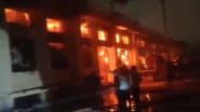Ghaziabad Fire: Massive Blaze Erupts at Paper Factory in Uttar Pradesh, Fire Tenders Present at Spot (Watch Video)