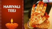 Hariyali Teej 2025 Images and HD Wallpapers For Free Download Online: Celebrate the Reunion of Lord Shiva and Goddess Parvati With Photos, Messages & Greetings