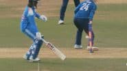 Harleen Deol Run Out in Bizarre Manner As India Women’s Cricket Team Batter Has Both Bat and Foot in the Air During ENG-W vs IND-W 1st ODI 2025 (Watch Video)