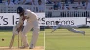 Harry Brook Catch Video: Watch England Cricketer Take Stunning One-Handed Diving Catch to Dismiss Akash Deep During IND vs ENG 3rd Test 2025