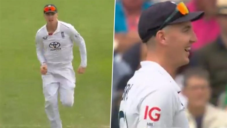 Harry Brook Runs Quickly to His Mark in Slip Cordon Between Overs in IND vs ENG 4th Test 2025, Leaves Commentator Mike Atherton Amused (Watch Video)