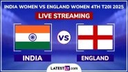 India Women vs England Women Live Streaming Online, 4th T20I 2025: How To Watch IND-W vs ENG-W Cricket Match Free Live Telecast on TV?