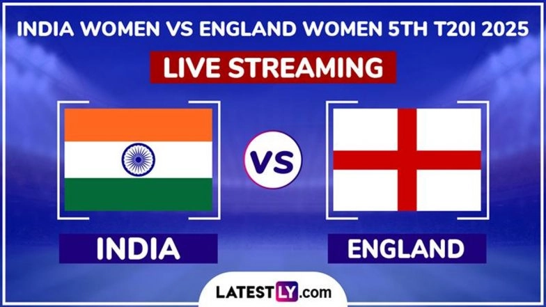 India Women vs England Women Live Streaming Online, 5th T20I 2025: How To Watch IND-W vs ENG-W Cricket Match Free Live Telecast on TV?
