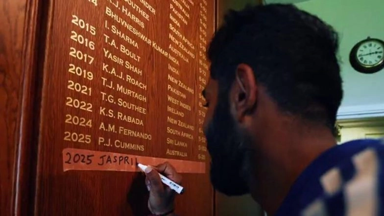 BCCI Shares Special Post After Jasprit Bumrah Registers His Name on Lord’s Honours Board by Taking a Fifer During IND vs ENG 3rd Test 2025 (Watch Video)