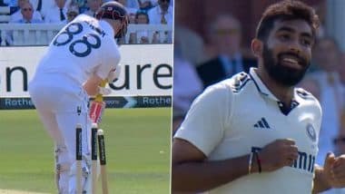 Jasprit Bumrah Castles Harry Brook! No 1 Ranked Bowler Dismisses No 1 Test Batter During IND vs ENG 3rd Test 2025 (Watch Video)