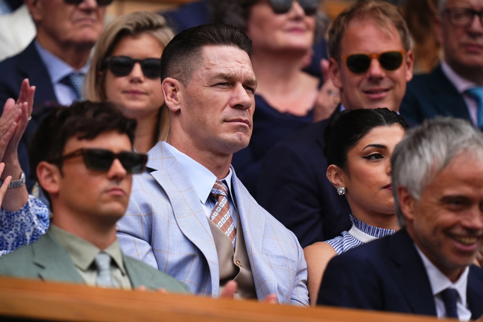 John Cena Attends Wimbledon 2025, Cheering from the Stands