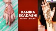 Kamika Ekadashi 2025 Mehndi Designs: Simple and Traditional Henna Patterns, Beautiful Motifs and Mehendi Images To Apply on Your Hands on the Fasting Day (Watch Videos)