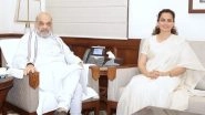 Kangana Ranaut Meets Home Minister Amit Shah, Shares Details About Recent Severe Rains and Floods in Himachal Pradesh (Watch Video)